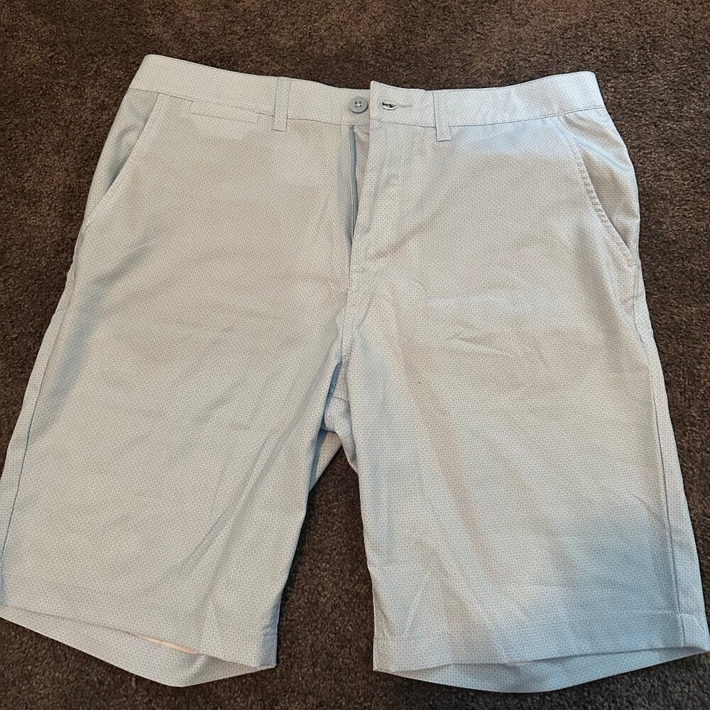 Johnnie-O Cross Country Performance Shorts Light Blue Patterned